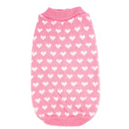Niedliche Pfirsich Herzmuster Hundekleidung Pullover