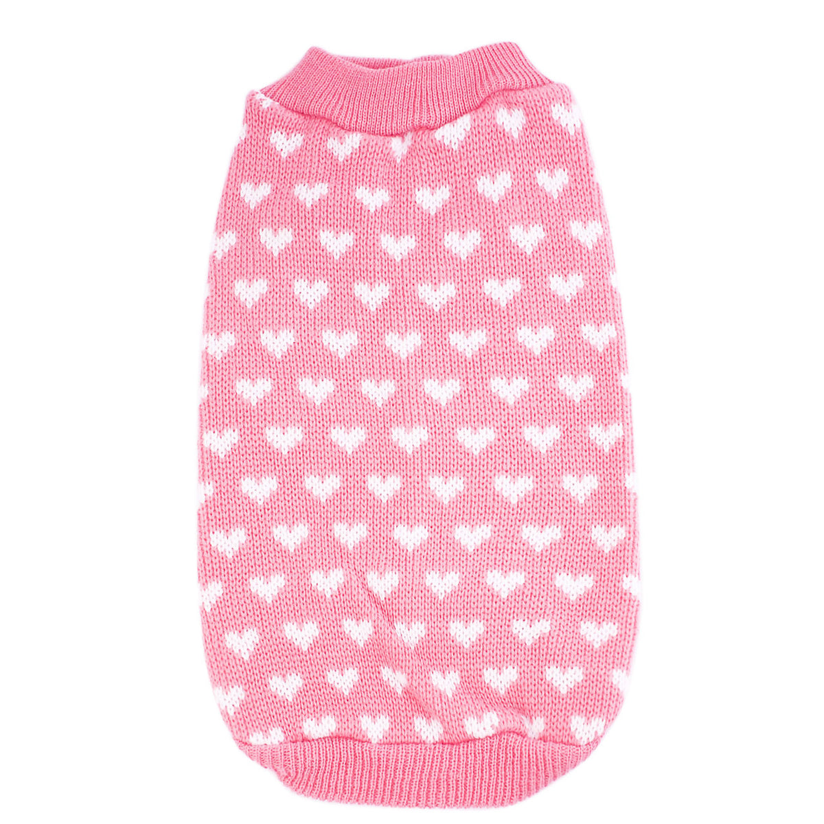 Niedliche Pfirsich Herzmuster Hundekleidung Pullover