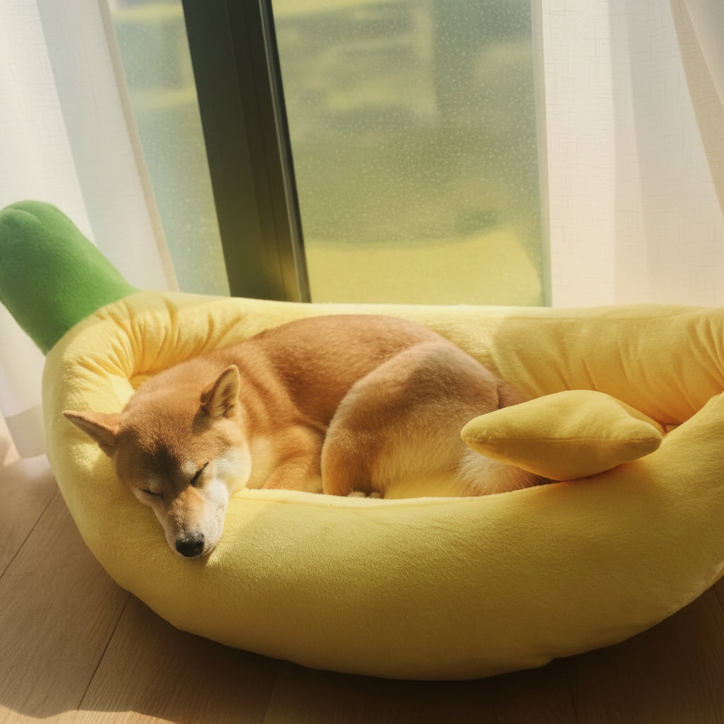 Waschbares Bananen Haustierbett Komfortables Schlafkissen Für Tiere